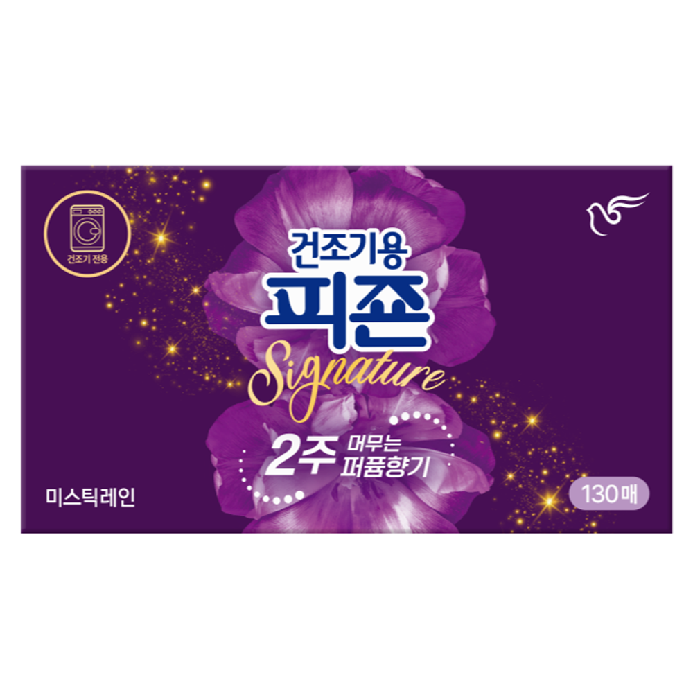 피죤 건조기용 시그니처 시트 섬유유연제 미스틱레인 본품