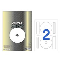 폼텍 CD/DVD 라벨 CS-3642AP, 화이트