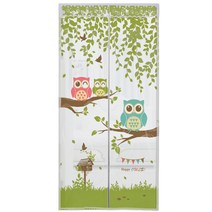 다샵 프리미엄 일체형자석 EVA 방풍 바람막이 반투명, 행복부엉이