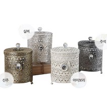 인투데코 원형휴지통 소, 주석, 1개