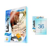 [올바른] 투명방수라벨 (레이저용) -36칸(2X18), 25매, AL036CP