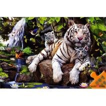 백호가족의 쉼터, 38 x 52cm, 1개, 500조각, 500피스