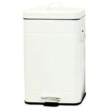 웹셀 소프트 사각 양철 휴지통 20L, 화이트, 1개, 1개