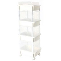 에스&에스 스마일 기저귀 정리함 혼합형직사각 4단A, 화이트