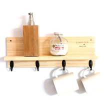 원목 후크 2단선반400