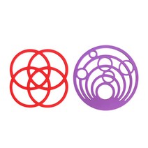 베링 BERING 실리콘 냄비받침세트, 레드, 퍼플