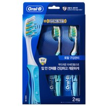 오랄비 프리미엄 미세진동 전동 칫솔 2개입, 1개