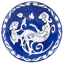 로얄코펜하겐 마더스데이 1973 접시, 혼합 색상, 1개