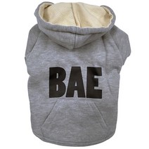 팹도그 BAE 써멀 라인드 애견 후드티, Grey