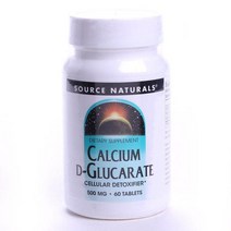 소스내츄럴스 칼슘 D-글루카레이트 500mg 타블렛, 60개입, 1개, 60정