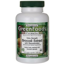 스완슨 그린푸드 엑스트라-스트렝스 브로콜리 추출물 600mg 베지 캡슐, 120개입, 1개