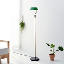 마켓비 BANKERS 장스탠드 E26 침실 뱅커 뱅커스 램프 / 이케아 LED 거실 스탠드 조명 무드등 롱 플로어 거실등 전구 인테리어 수면등, 그린