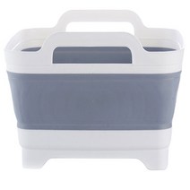 블럭마트 주방 접이식 사각 짧은 손잡이 바스켓 설거지통, 혼합 색상, 1개