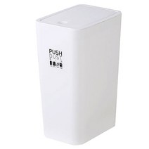 원터치 인테리어 휴지통 + DIY스티커 6p, 화이트, 1개