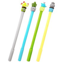 투영디자인 선인장 젤펜 4종 세트 0.5mm, 혼합 색상, 1세트