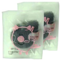 엄마바바 깨끗하게 되지곤약 목욕스펀지, 물방울숯, 2개