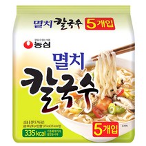 농심 멸치 칼국수, 98g, 5개