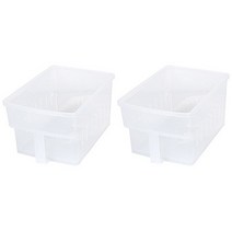 창신리빙 손잡이 오픈 저안트레이 2호 2p, 투명