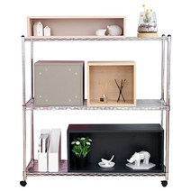 팬물산 크롬 메탈렉 와이드 3단 선반 1200, 1개