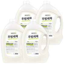 바른세제연구소 베이킹소다 주방세제, 3L, 4개
