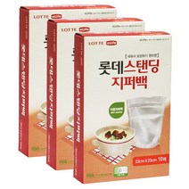 롯데이라이프 스탠딩 지퍼백 10매입, 3개, 10매
