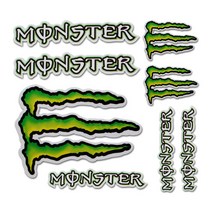 티몰 3D입체 차량용 스포츠 패션 스티커, C16. 몬스터(반사), 1개