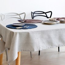 팔공티앤씨 리빙엠 모던 방수 테이블보, 그레이, 6인(200 x 130cm)