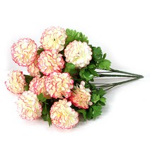 조아트 조화 성묘꽃 7대 대국 부쉬 3p, 크림핑크