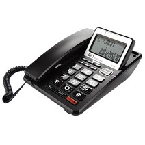 코러스 이어셋 겸용 발신자번호표시 유선 전화기, DT-3360(블랙)