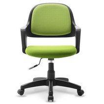 체어클럽 터치백 고급패브릭 블랙바디 의자, 그린