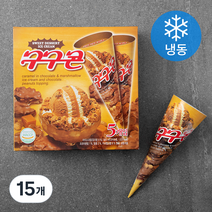롯데웰푸드 구구 콘 아이스크림 (냉동), 160ml, 15개