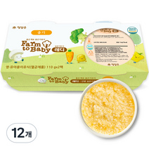 팜투베이비 레디 실온이유식 중기 닭가슴살단호박양배추죽, 110g, 12개