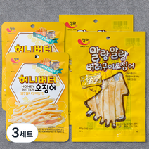 정화식품 허니버터오징어 30g 2p + 말랑버터 50g 2p 세트, 3세트