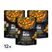 하림펫푸드 더리얼 퀴진 강아지 습식파우치, 치킨카레, 100g, 12개