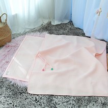 화모 유아용 소프트 3중직 거즈 이불, 피치핑크