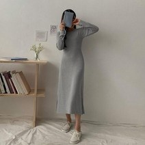 에이와비 데일리 슬림 플레어 롱원피스