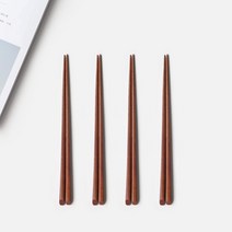 니코트 우드 젓가락 커팅, 4개, 젓가락 4p