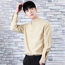 타운클로 남성용 헨리넥 옥스포드 셔츠