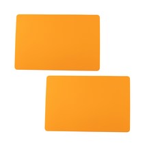 블룸엣홈 양면 인조가죽 사각 식탁매트 2p, 오렌지, 45 x 30 cm