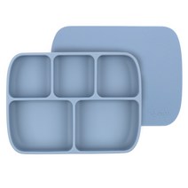투데코 실리콘 흡착 식판 세트, 블루