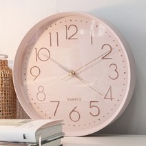 RYMD 인테리어 쿼츠 벽시계, 핑크