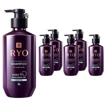 려 자양윤모 9ex 탈모전문케어 민감성 샴푸, 6개, 400ml