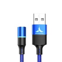 바나나랜드 차량용 휴대폰 마그네틱 고속 충전 케이블 2세대 1.2m, 딥블루, 1개