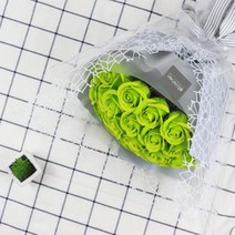 블뤼엔 30송이 장미 비누꽃다발, 그린