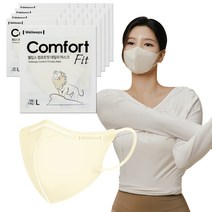 웰킵스 컴포트핏 데일리 새부리형 마스크 대형, 25개입, 1개, 아이보리