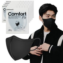 웰킵스 일회용 컴포트핏 데일리 마스크 소형, 25개입, 1개, 블랙