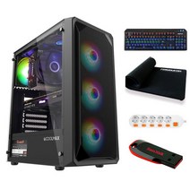 포유컴퓨터 게이밍 에디션 조립 PC 09 (i5-11400F WIN10 Home RAM 16GB NVMe 500GB RTX2060) + 게이밍 기계식 키보드 + 게이밍 장패드 + 5구형 멀티탭 + USB 32GB, 기본형