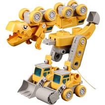 [로봇캐디] 키저스 중장비 합체 다이노 공구놀이세트, 혼합색상