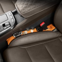 케이엠모터스 편하군 스웨이드 차량 틈새쿠션, 연브라운