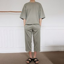 매드문 3색상 쿨링 오버핏 7부 트레이닝 상하의 세트